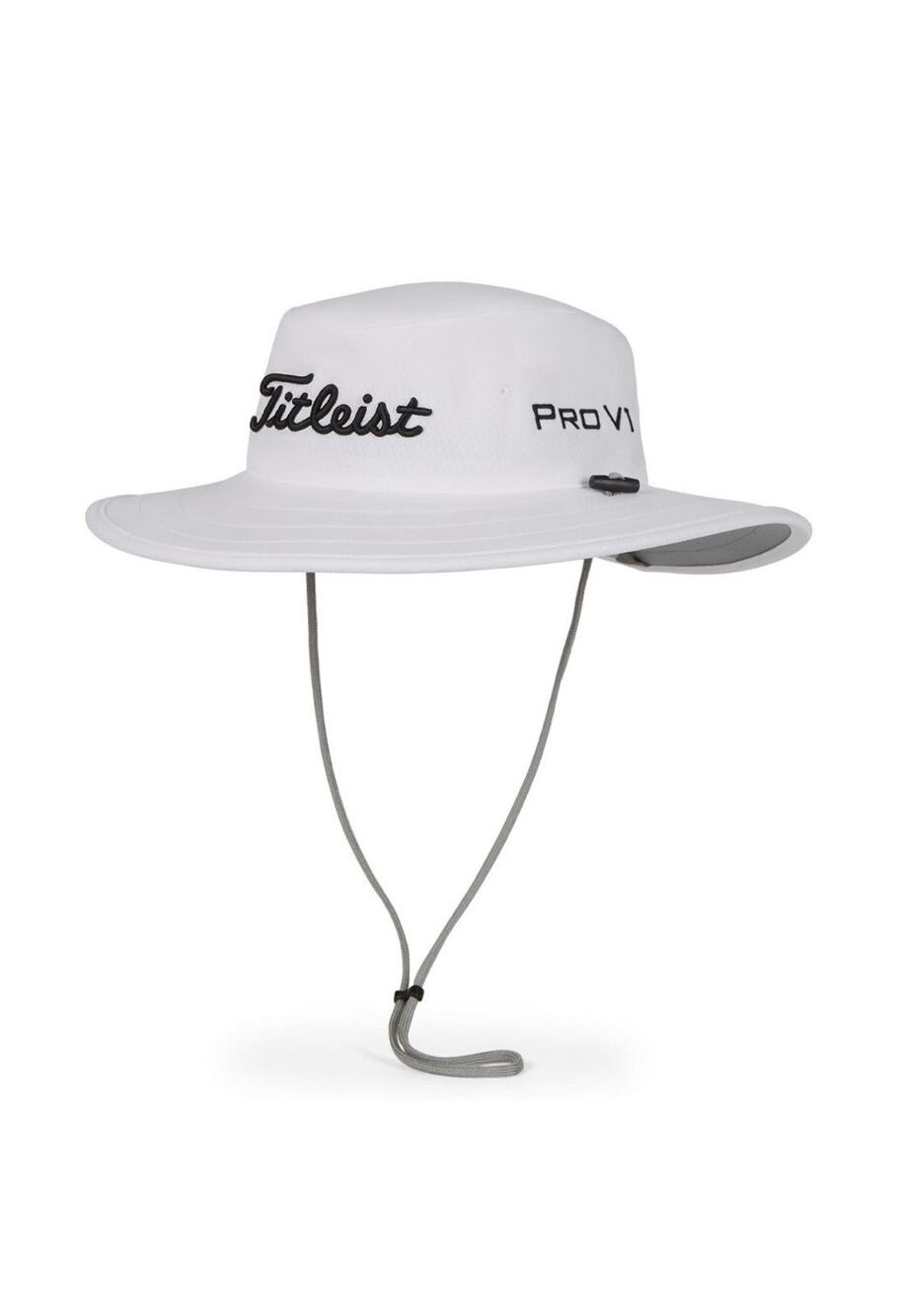 Titleist Men's Tour Aussie Golf Hat, White/Black